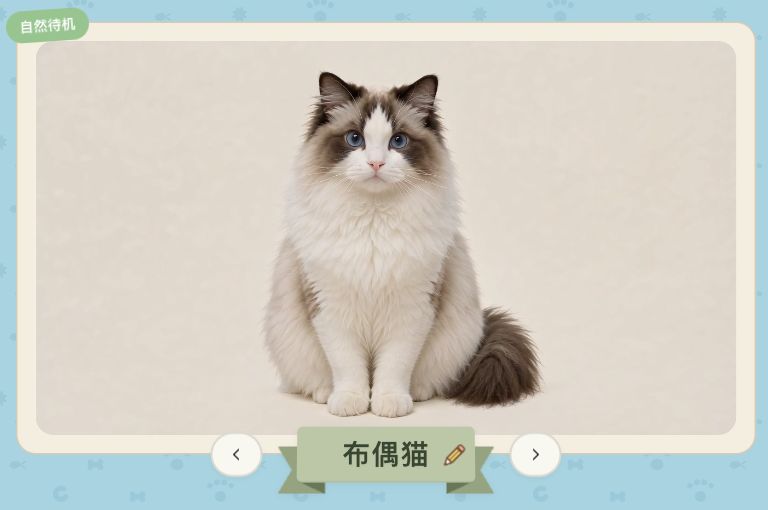 端内陪伴页：布偶猫的陪伴画面